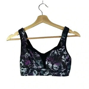 Lululemon Ta Ta Tamer III Biggie Fleur Sombre Caspian Blue Black Sports Bra 4